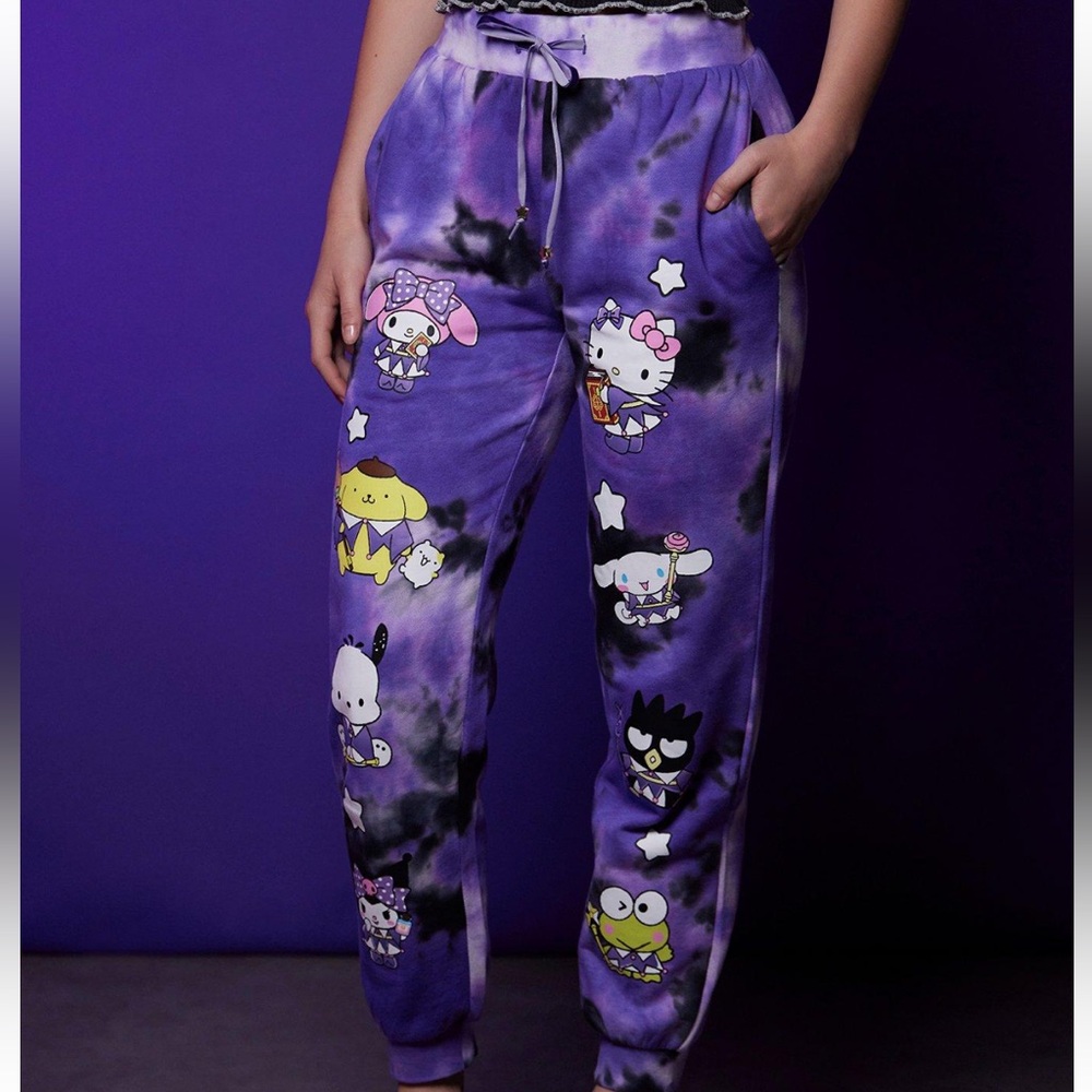 Sanrio Hello Kitty & Friends Magic Card Tie-Dye‎ Jogger Sweatpants Hot Topic